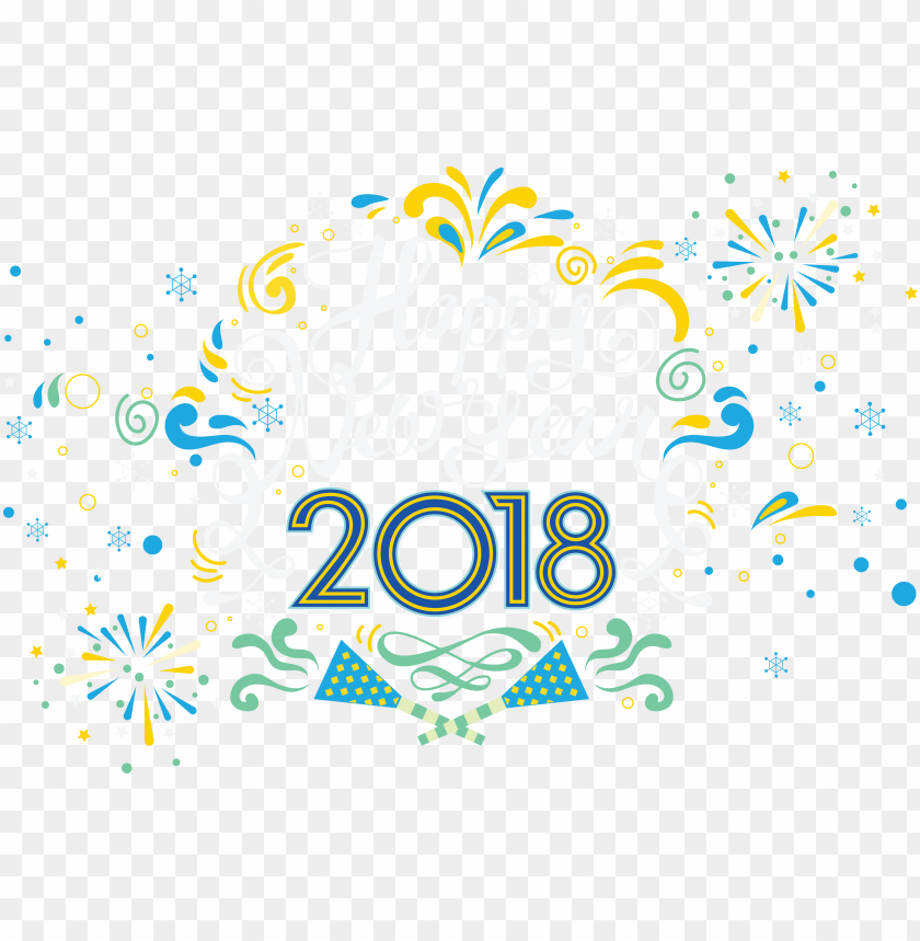 2018,color,digital,ornaments,2018 png,number 2018,2018 color ornaments