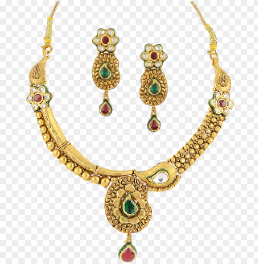Orra Gold Set Necklace - Gold Necklace Set Latest Desi PNG Transparent With Clear Background ID 198538