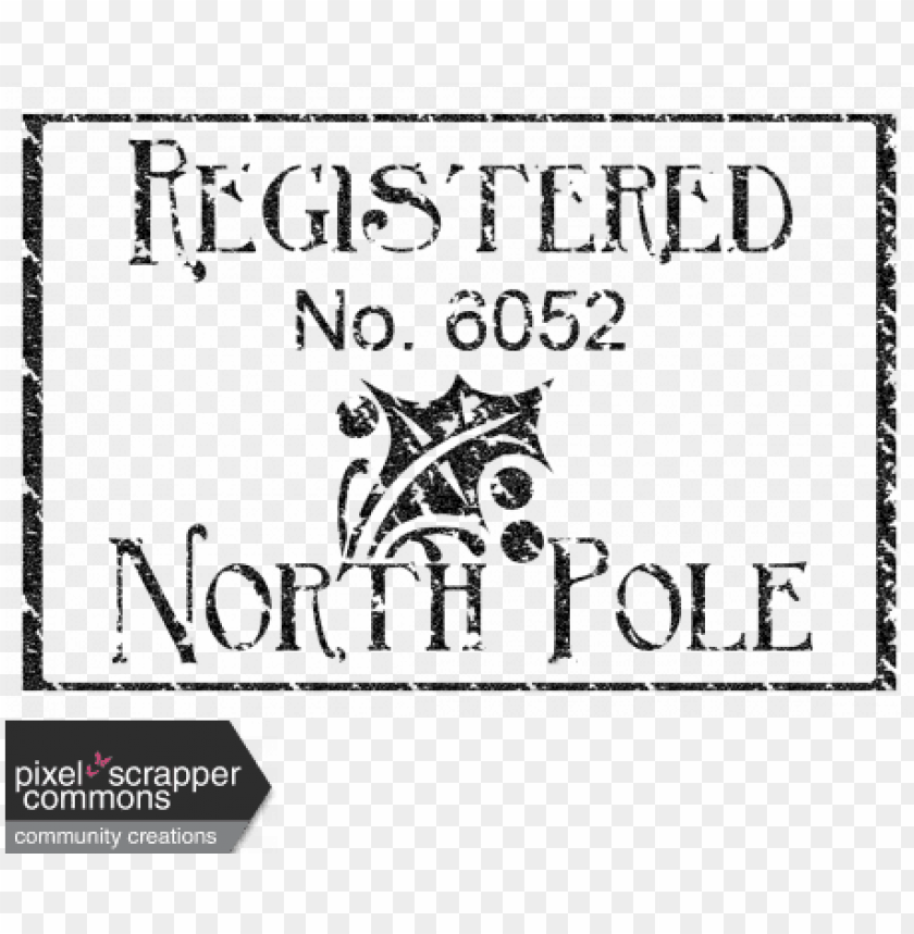 north pole postage clipart