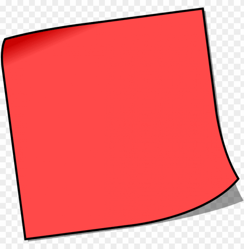 Ost It Clipart Library Source - Red Post It Note PNG Transparent Background