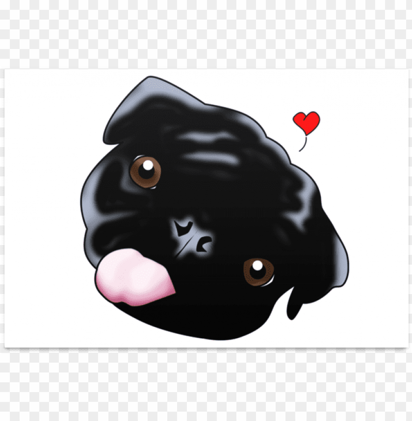 Oster Black Pug De Victor Poetana - Pu PNG Image With Transparent Background