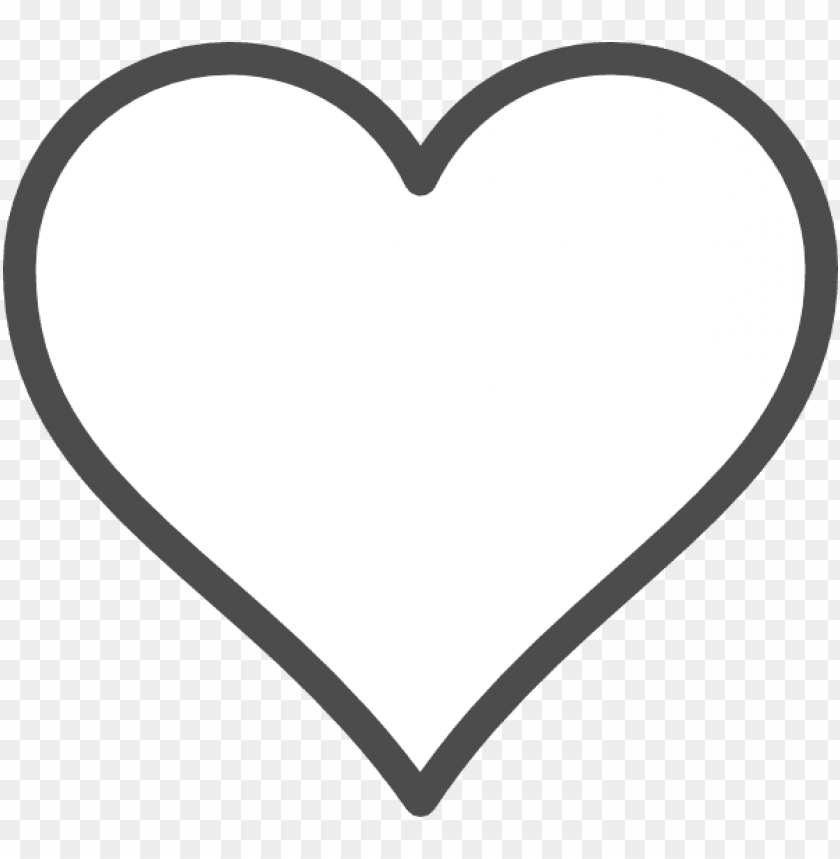 Outline White Love Heart Vector Png Image With Transparent