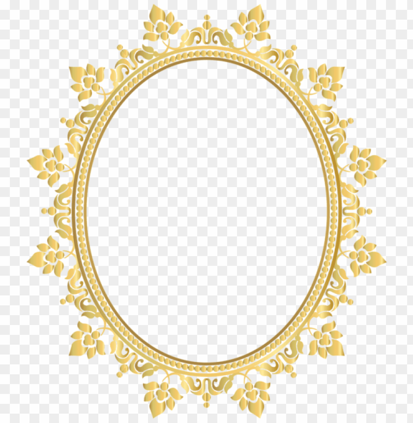 oval decorative border frame transparent
