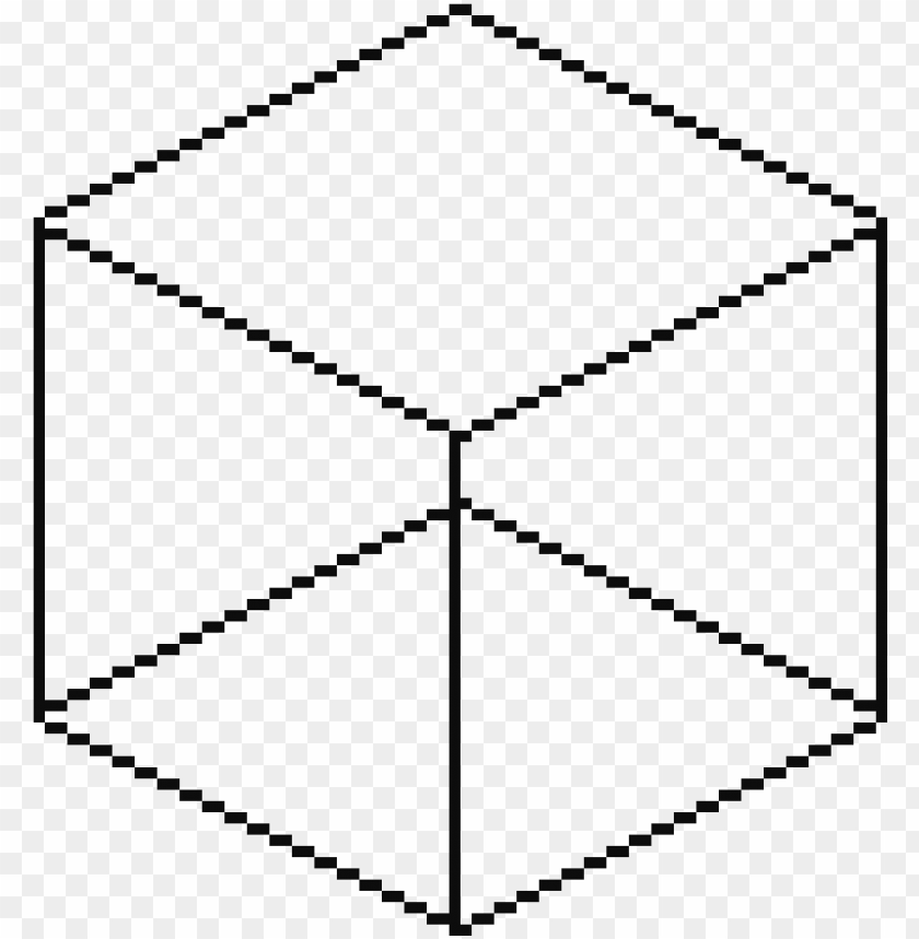Ow Remove The Back Lines From The Bottom Square - Isometric Pixel Art PNG Transparent With Clear Background ID 442519