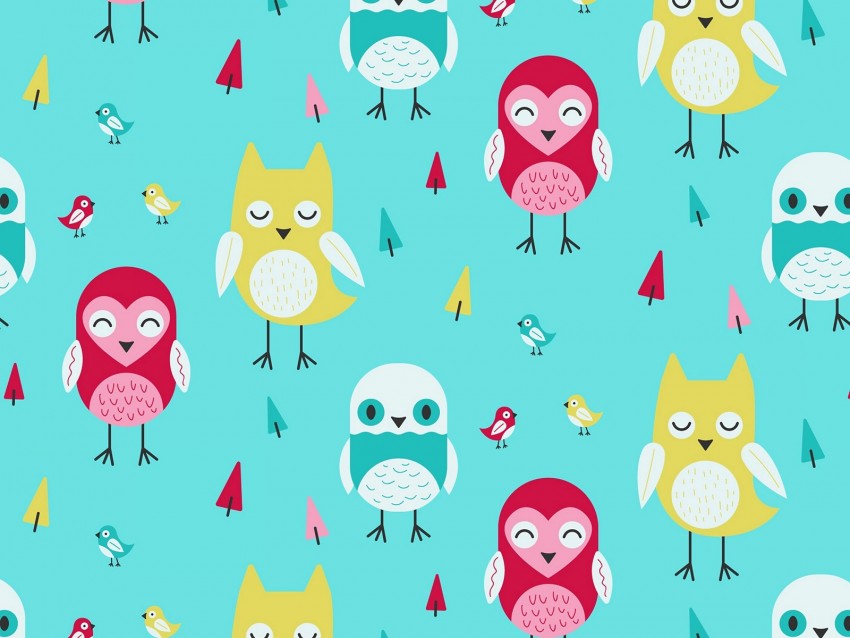 owls, art, vector, patterns, texture, colorful