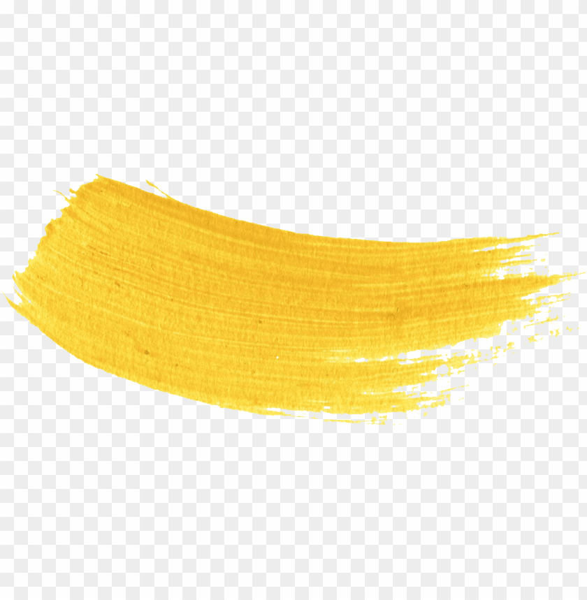 Paint Brush Stroke Yellow PNG Image With Transparent Background