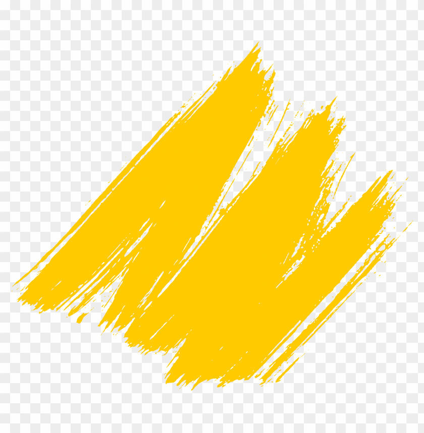 Paint Brush Stroke Yellow PNG Transparent With Clear Background ID ...