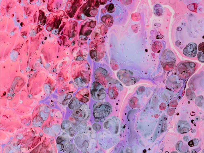 paint, stains, pink, lilac, circles, spots, abstraction