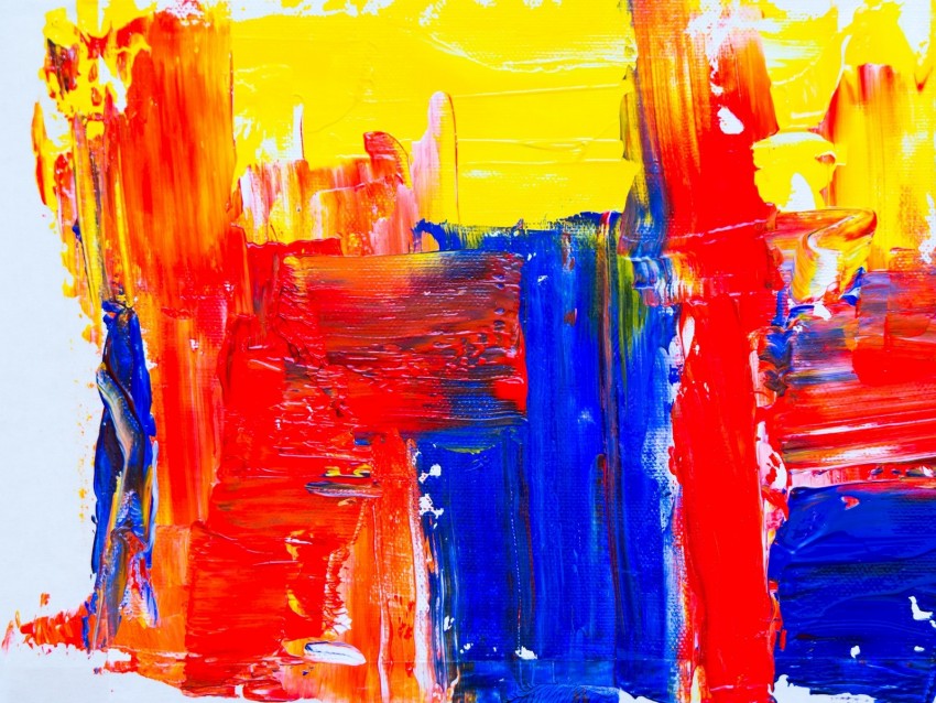 paint, strokes, colorful, canvas, abstraction, modern art