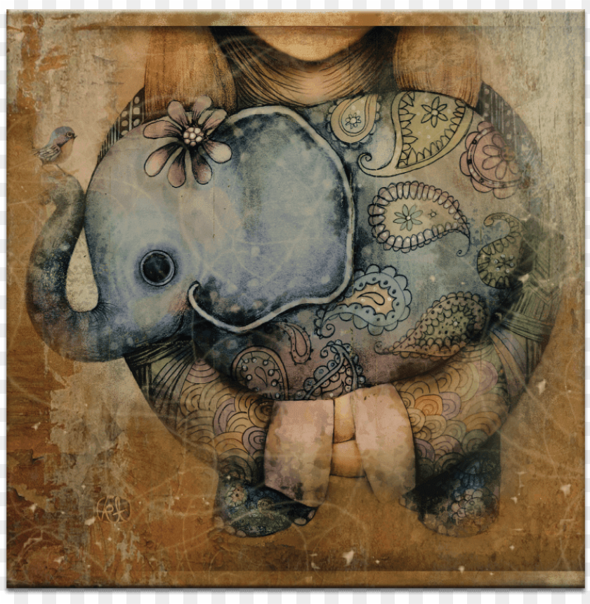 free PNG paisley elephant, canvas print, white, posters, prints, PNG image with transparent background PNG images transparent
