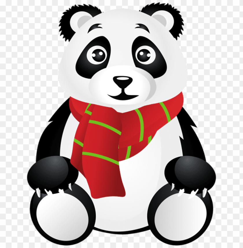 Download Panda With Scarf Transparent Clipart Png Photo Toppng - panda pants roblox