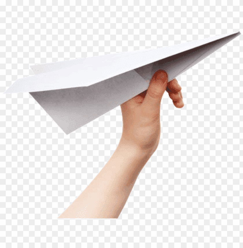 paper airplane hand PNG transparent with Clear Background ID 71848