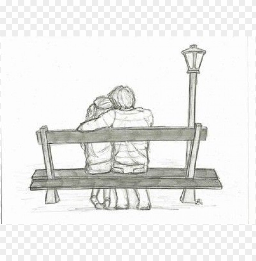 Free download HD PNG park bench drawing back view PNG transparent