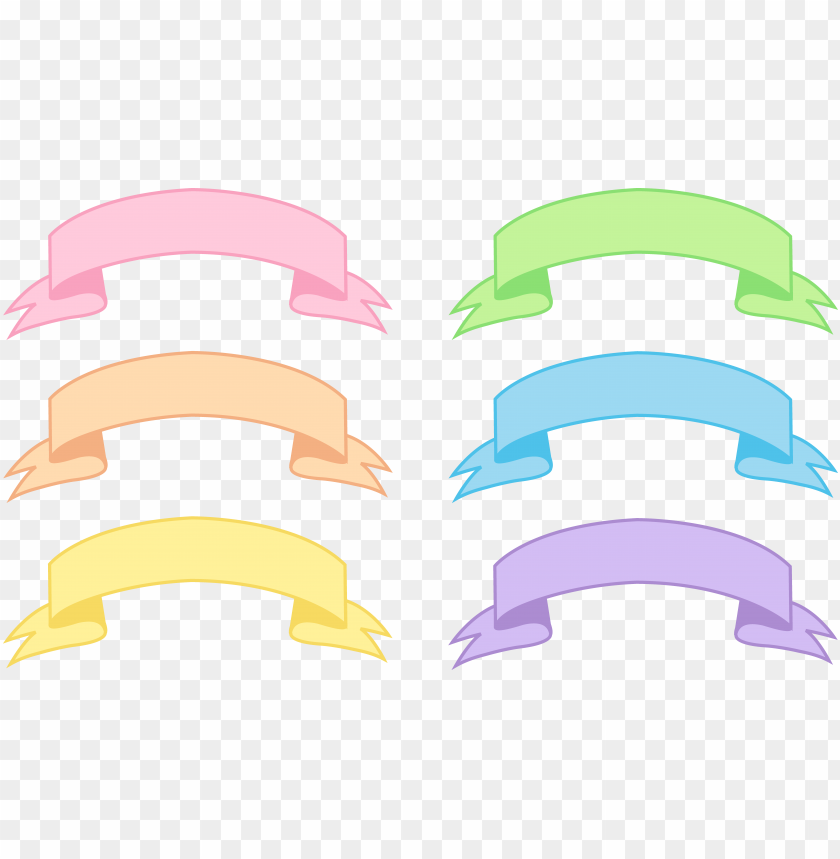 pastel banner PNG transparent with Clear Background ID 100417