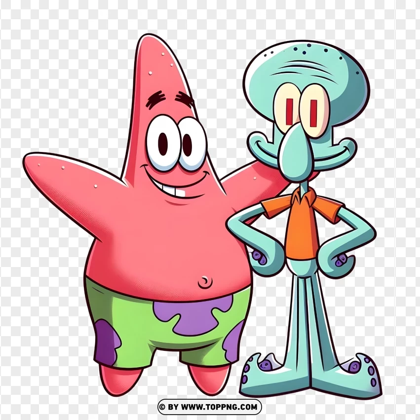 SpongeBob,Patrick Star,Squidward