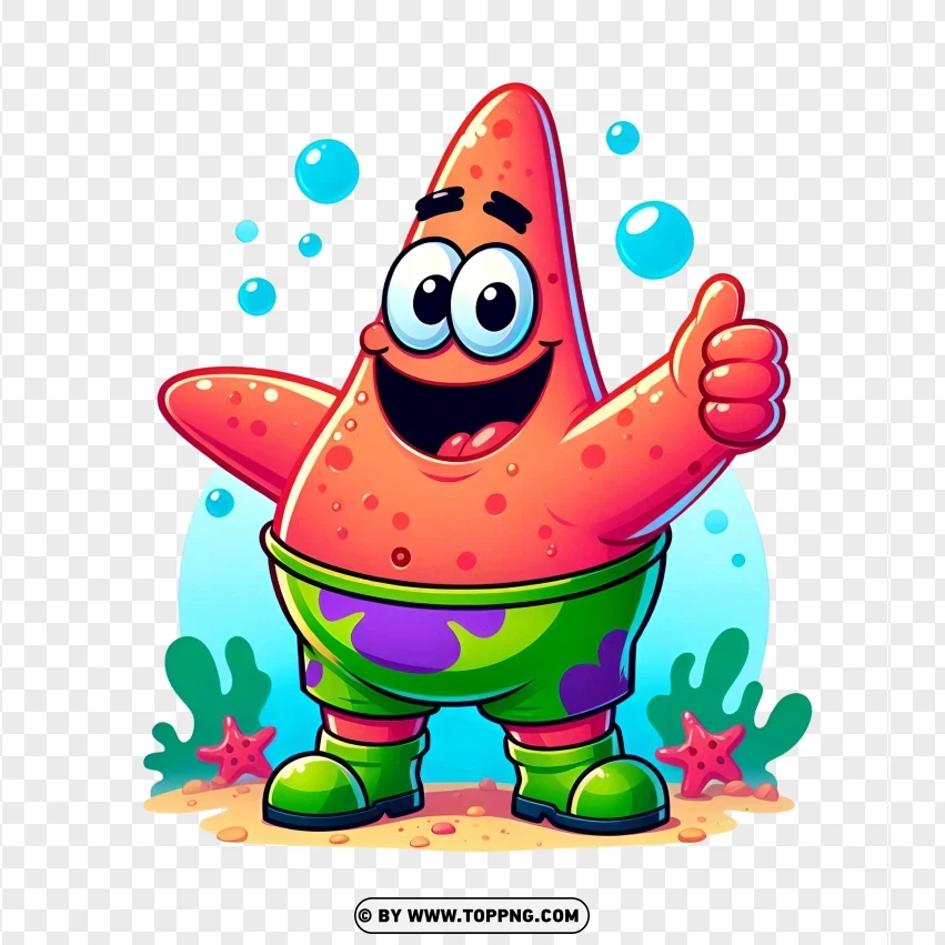 Patrick Star Cheerful Pose PNG | TOPpng