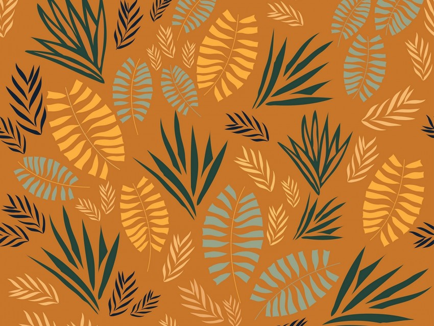 pattern, grass, branches, leaves, fern