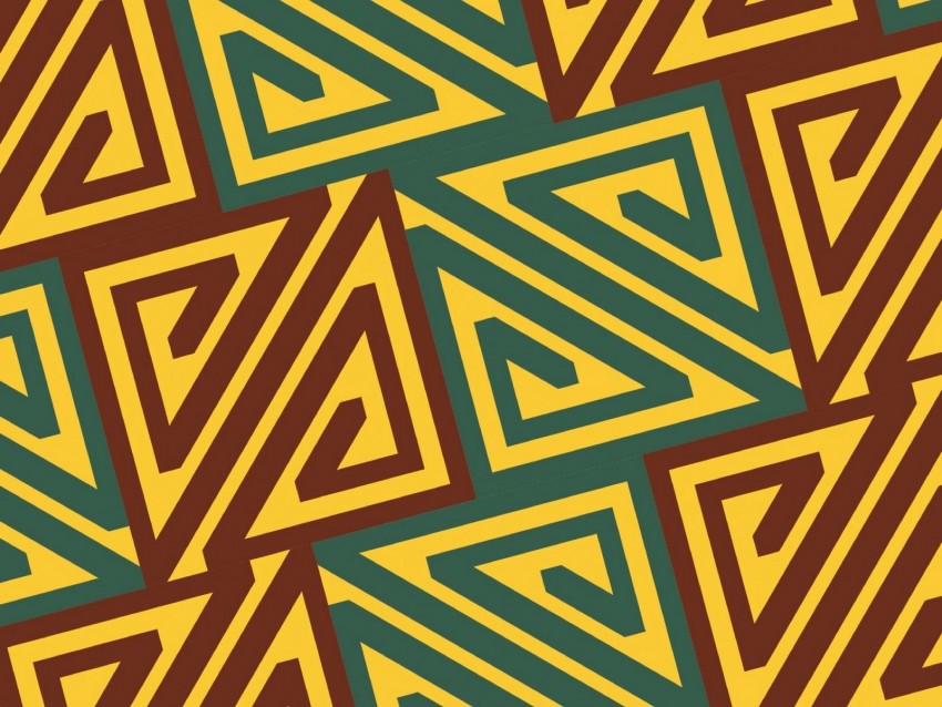 patterns, shape, yellow, brown, green