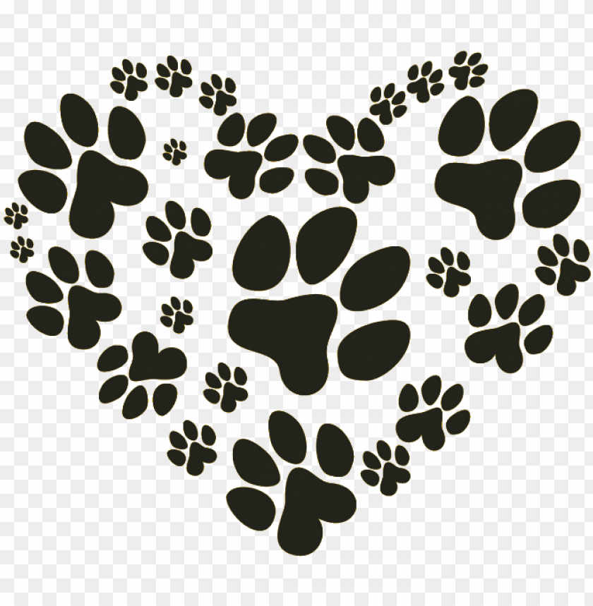 paw prints on our hearts sticker PNG transparent with Clear Background ID 91418