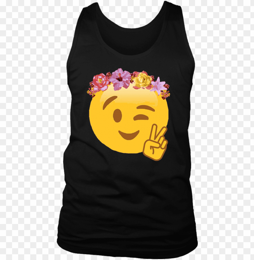 peace sign emoji, white t-shirt, flower crown, t-shirt template, peace emoji, t shirt
