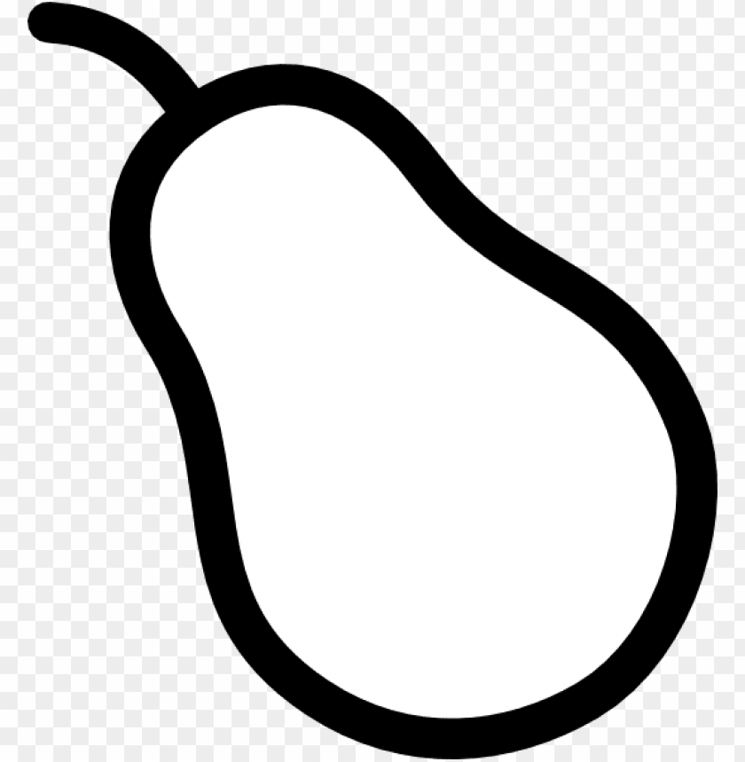 pear outline PNG image with transparent background@toppng.com