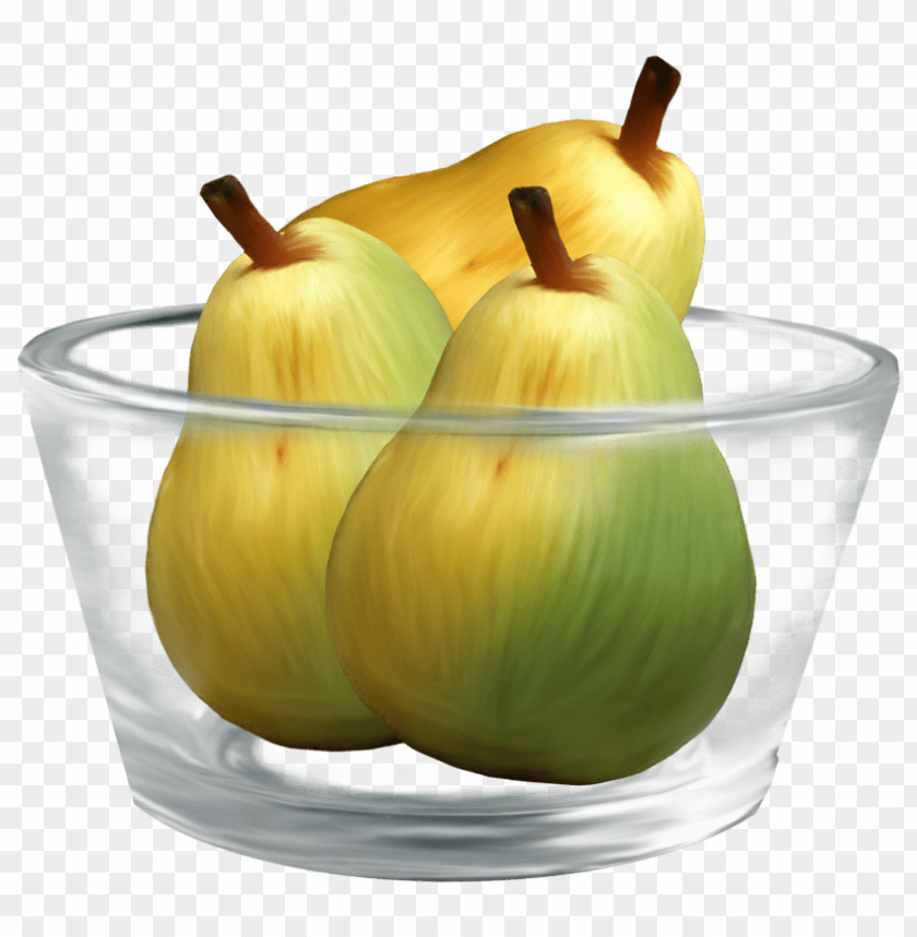 pears in a glass bowl clipart png photo - 33511