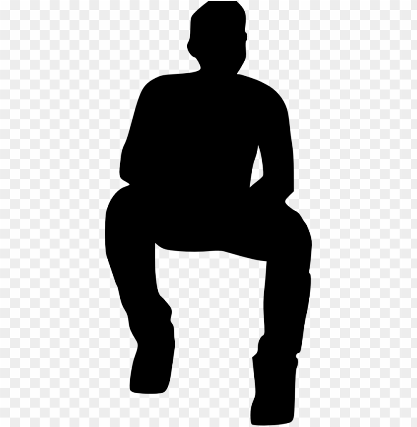 Transparent people sitting silhouette PNG Image - ID 3421