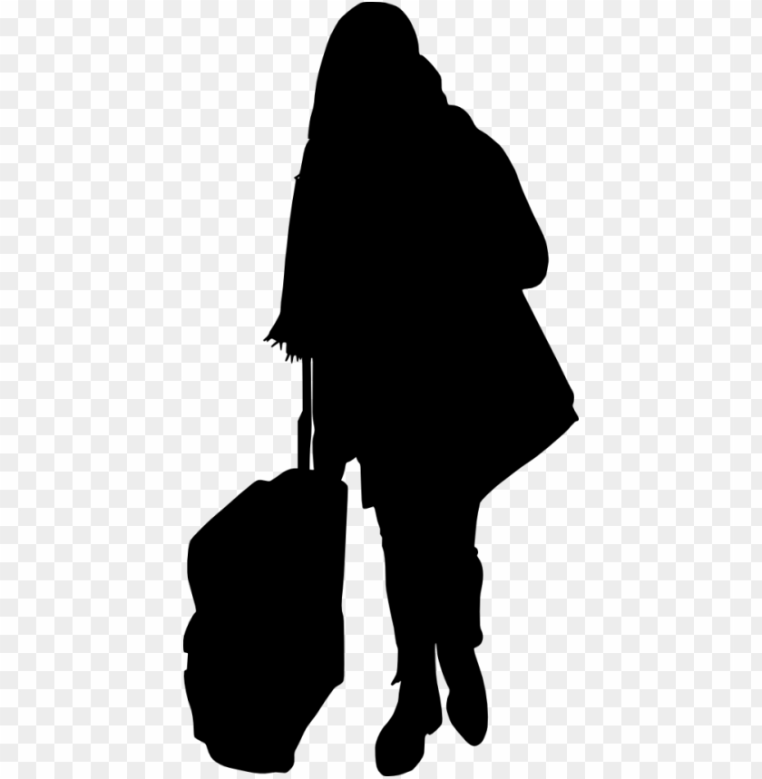 Transparent people with luggage silhouette PNG Image - ID 3394