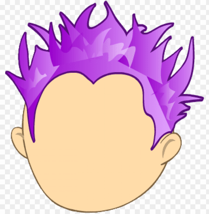 Perm Purple Spiky Hair Png - Free PNG Images