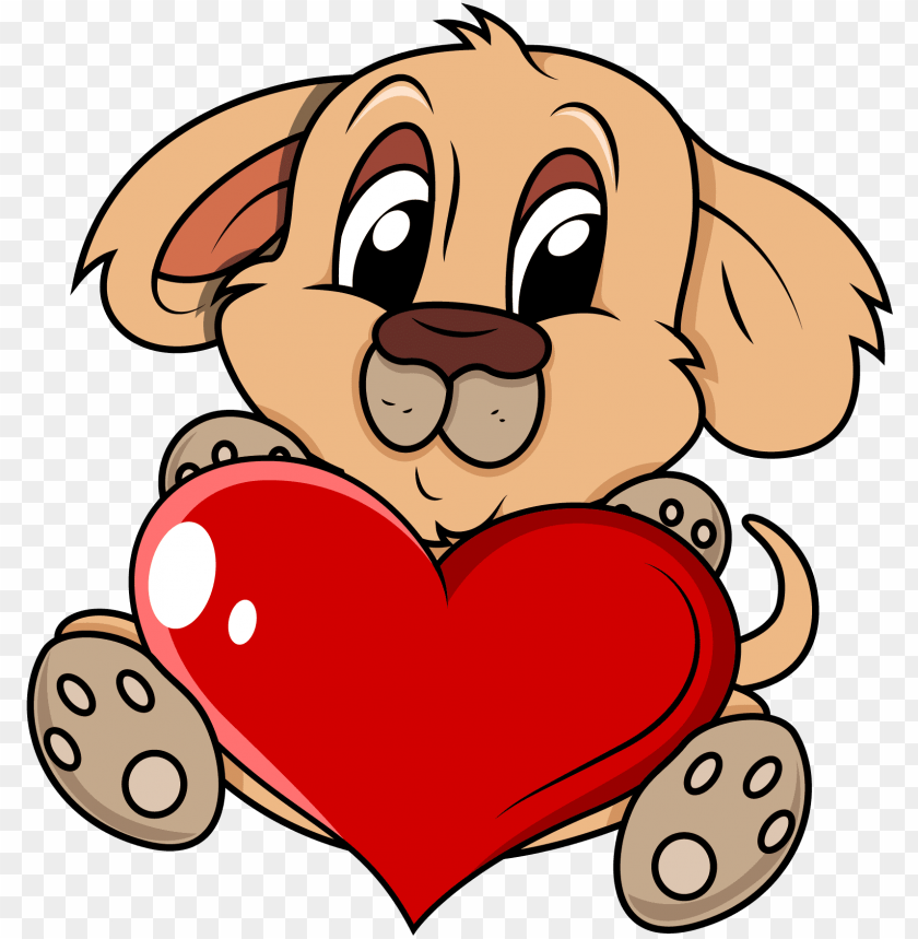 perrito con un corazon para dibujar PNG image with transparent background |  TOPpng