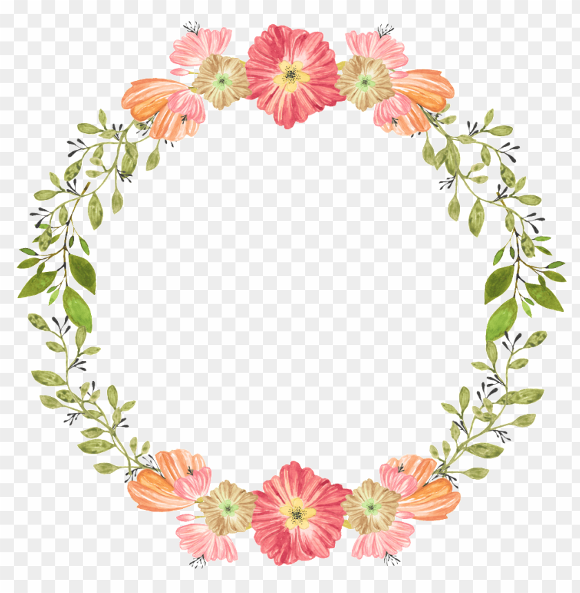 Personalised Watercolor Floral Wreath Wedding Tote Png Image With Transparent Background | Toppng