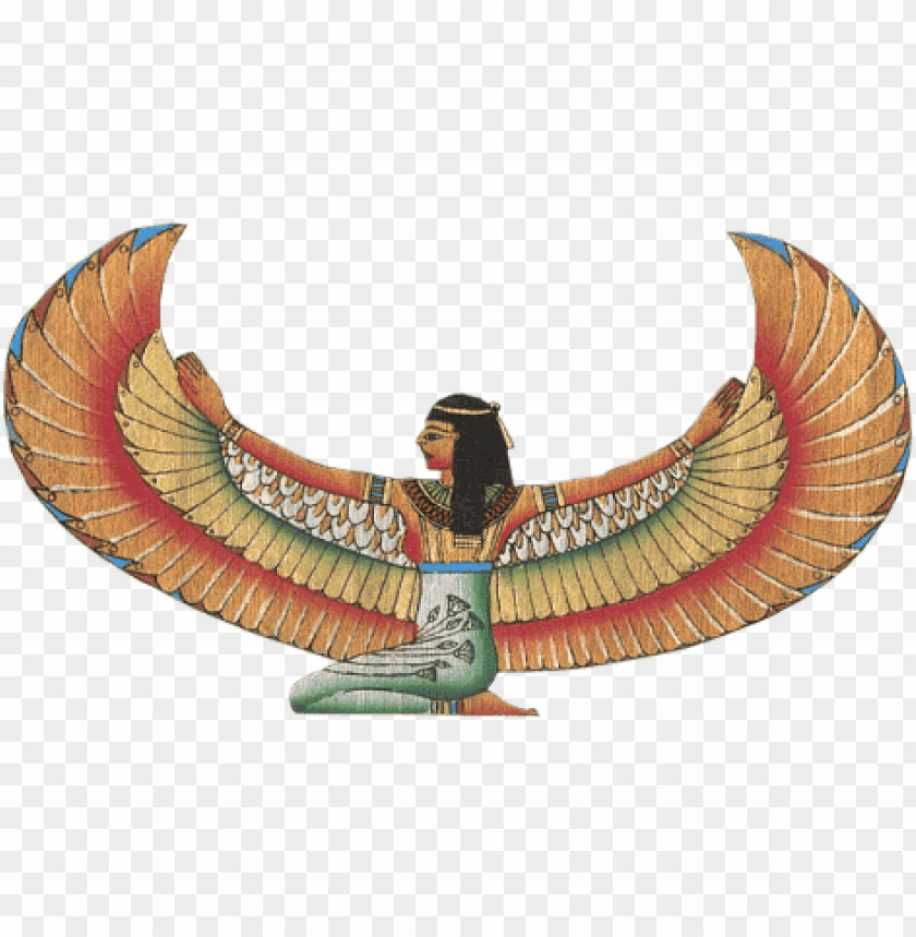 Transparent PNG Image Of Pharaoh Egyptian Goddess With Wings - Image ID 792
