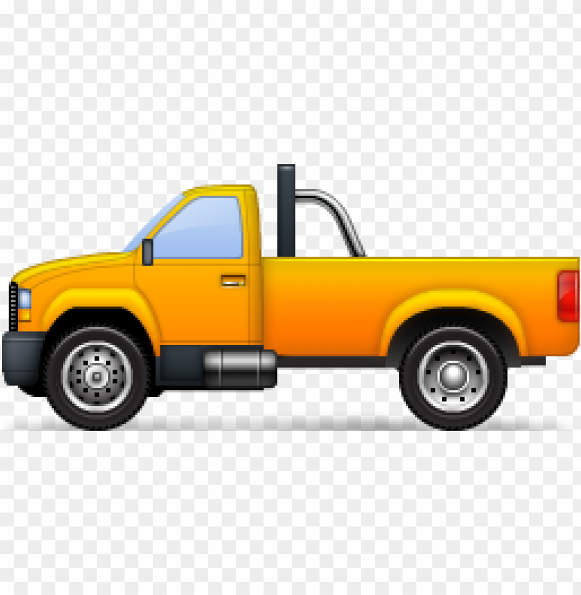 Yellow Single-cab Pickup Truck PNG Transparent Background