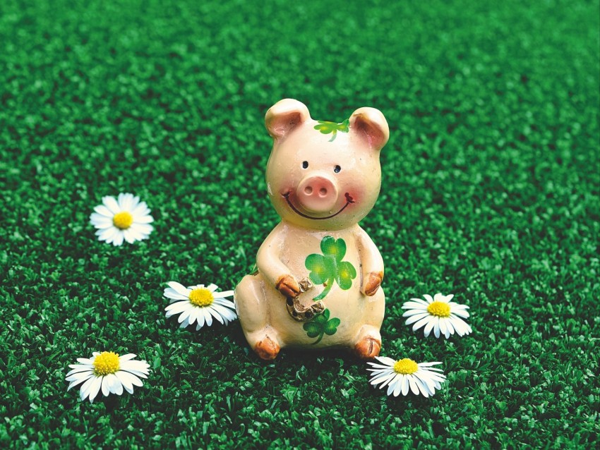 pig, figurine, luck, symbol, 2019