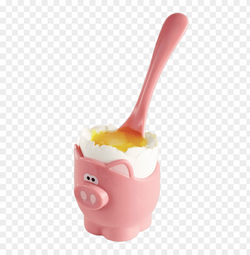 kitchenware, eggcups, piggy egg cup and spoon, 