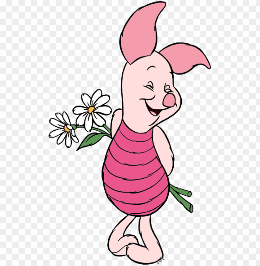 piglet winnie the pooh with flower PNG transparent with Clear Background ID 77718