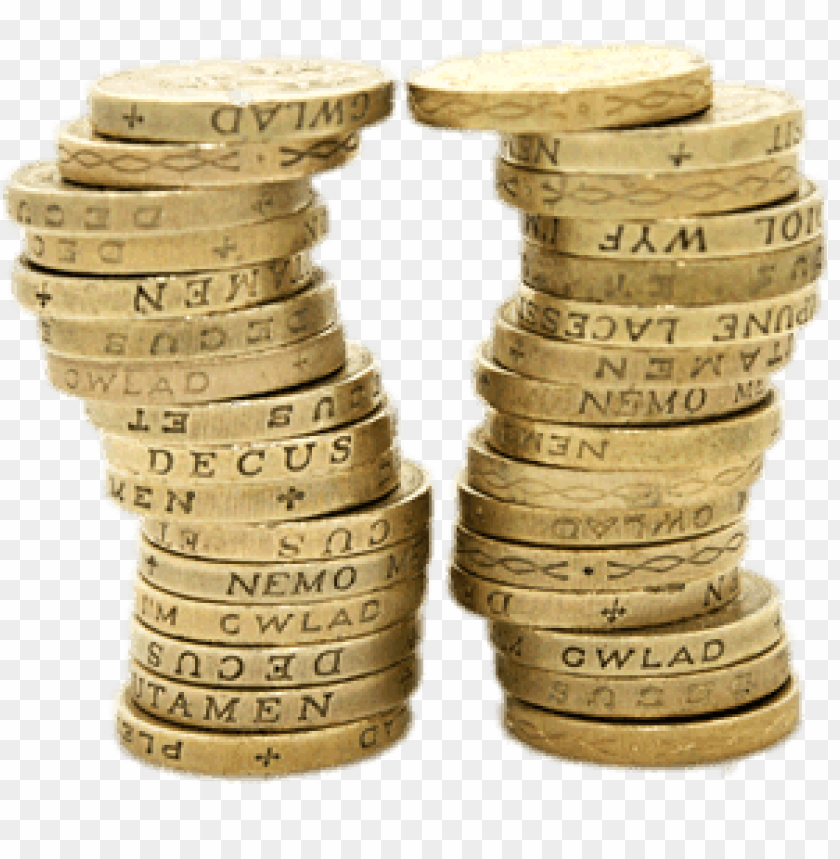 miscellaneous, english pounds, piles of one pound coins, 