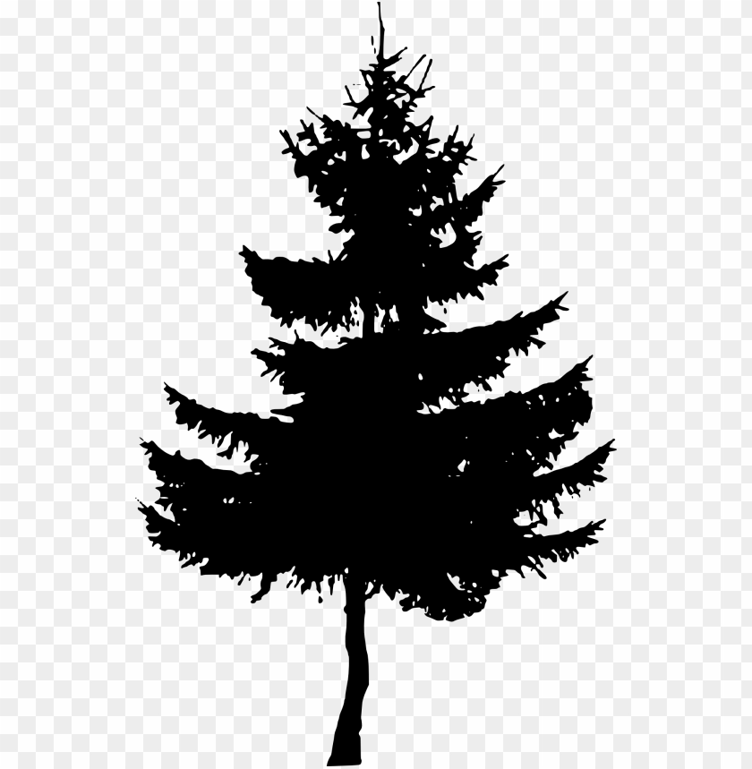 Transparent pine tree silhouette PNG Image - ID 4179