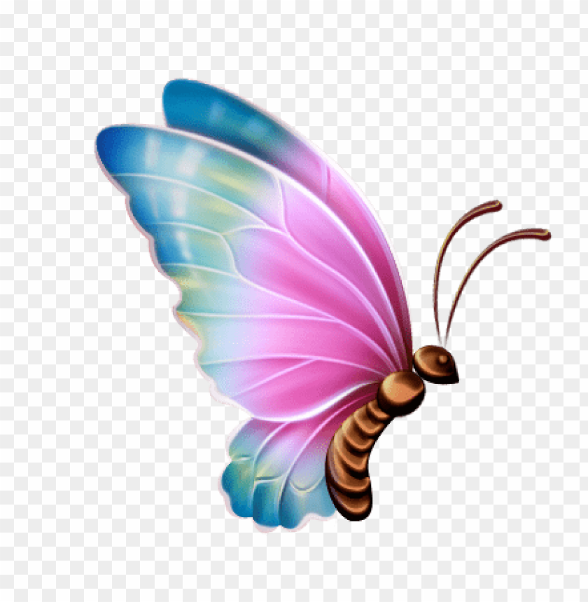 Download pink and blue transparent butterfly clipart png photo | TOPpng