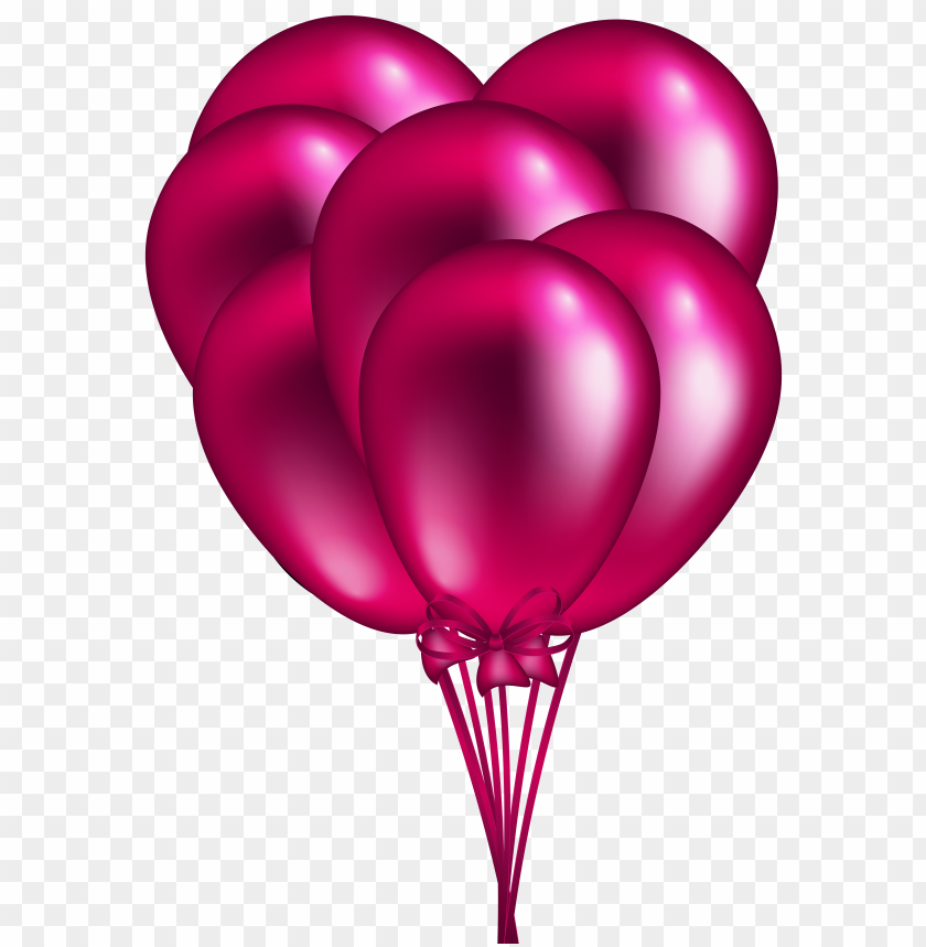 balloon, bunch, pink