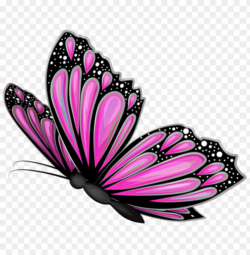 Download pink butterfly transparent clipart png photo | TOPpng