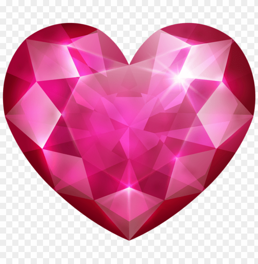 pink crystal heart png - Free PNG Images - 39562