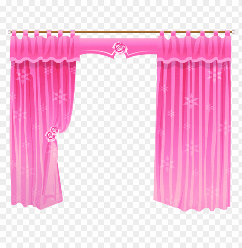 pink curtains transparent