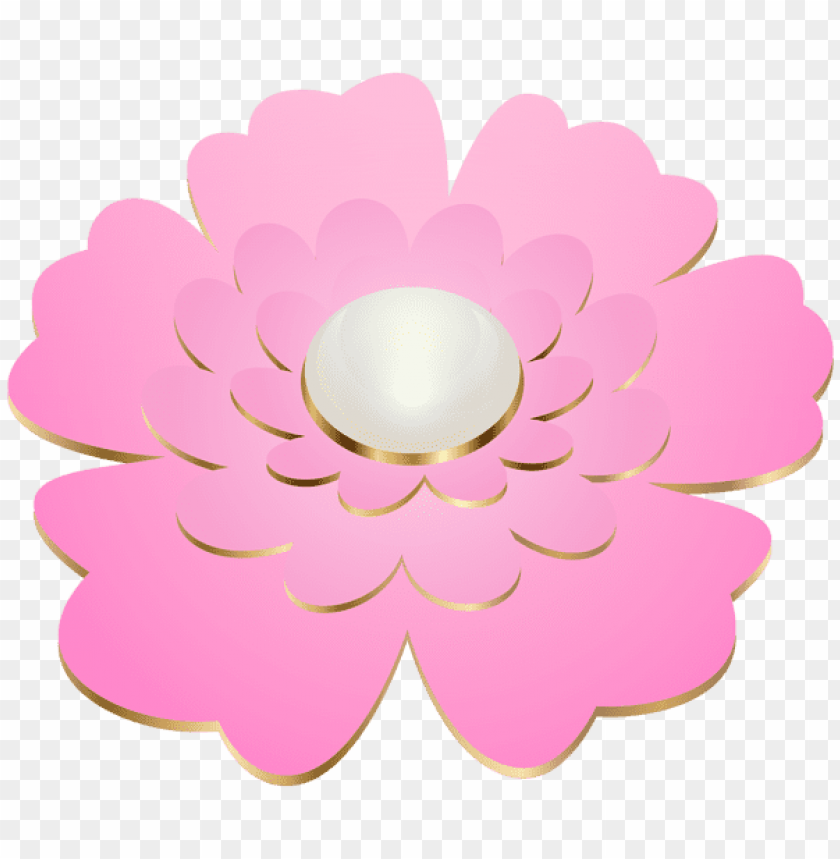 pink decorative flower transparent