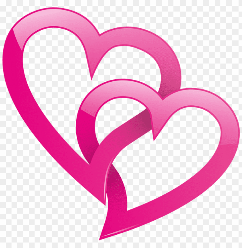 pink double heart png - Free PNG Images@toppng.com