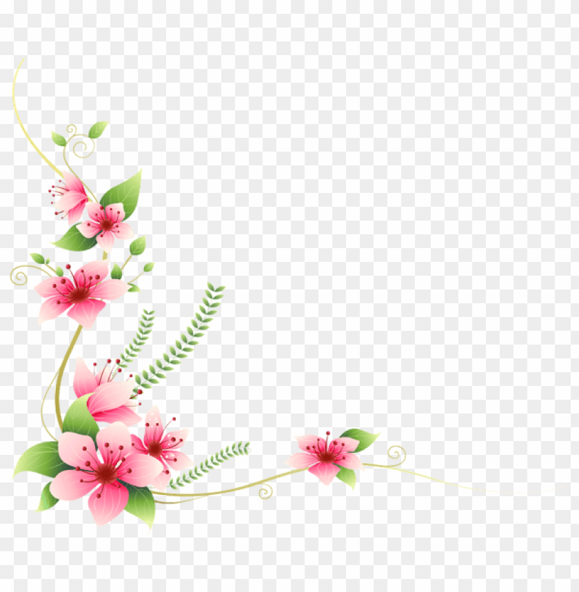 free PNG Download pink flowers decoration png clip-art clipart png photo   PNG images transparent