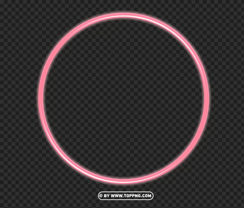 Pink Glowing Light Neon Lines Circle PNG - Image ID 489429