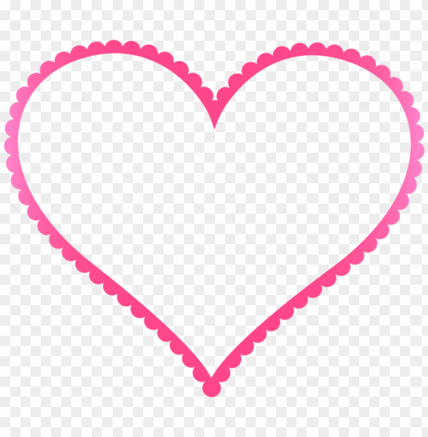 pink heart border frame