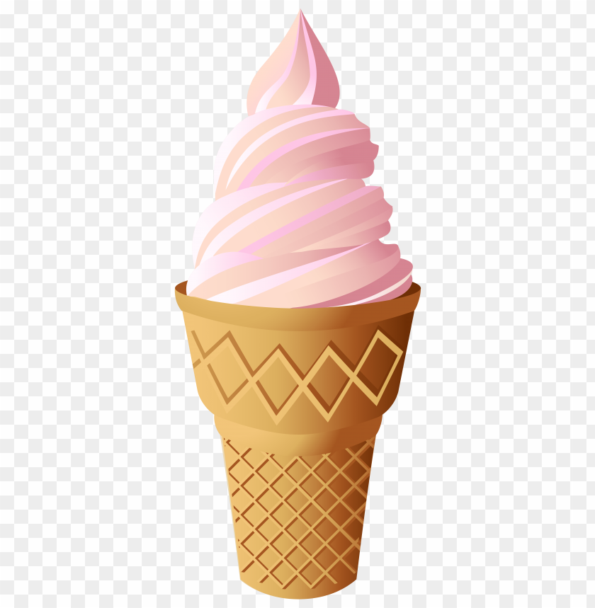 cone, cream, ice, pink