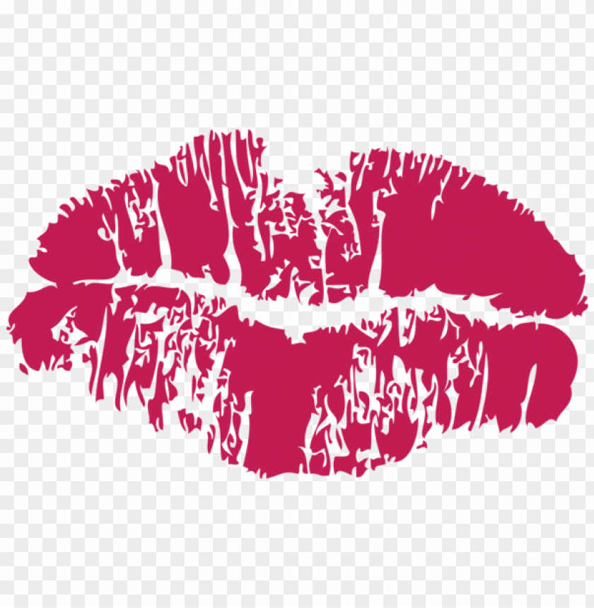 Pink Kiss Print Png Png Images Background -  Image ID Is 42896